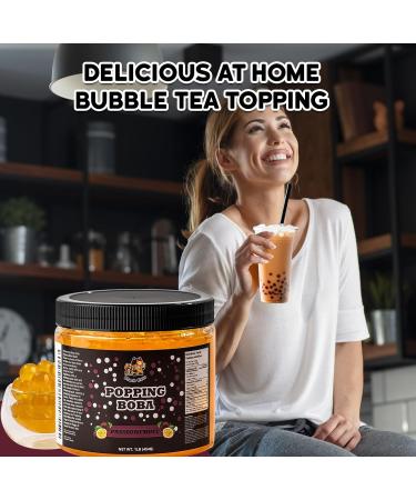 Popping Boba Pearls | 1LB (454g) | Bursting Tea Balls for Drinks Desserts Smoothies and Snack Toppings | Bubble Tea Tapioca Pearls Mix Kit (Passionfruit) - Buy Online on GoSupps.com