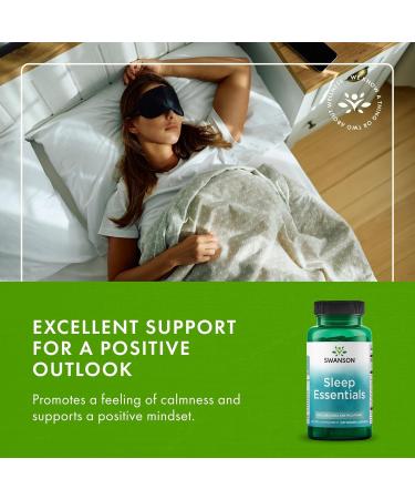 Swanson Sleep Essentials Includes GABA and Melatonin - 60 Veg Capsules - Buy Online on GoSupps.com