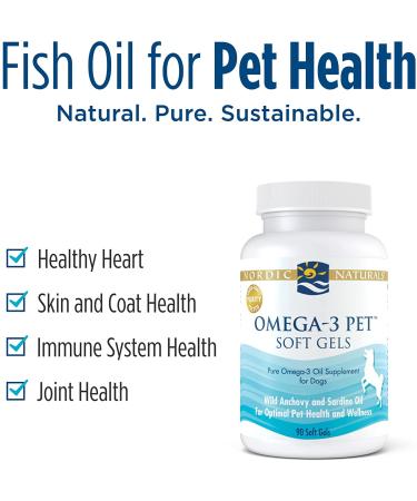 Nordic Naturals Omega-3 Pet Soft Gels for Dogs - 90 Count | Promote Joint & Skin Health - Buy Online on GoSupps.com