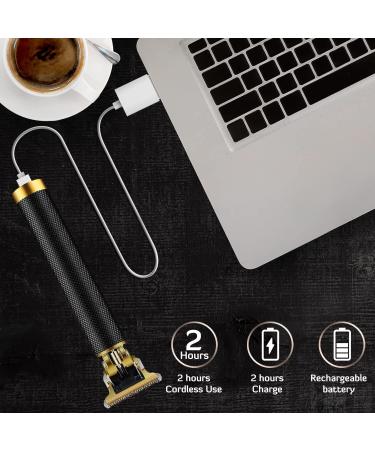 Professional Hair Clippers for Men - T Blade Trimmer, Zero Gap Design - Cordless Rechargeable Beard Trimmer and Hair Cutting Kit with Guide Combs - Pure Textured Black - Buy Online on GoSupps.com