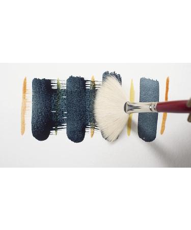 Silver Brush 5504S-6 Alpine White Goat Hair Brush - Size 6, Short Handle for Oil, Acrylic, and Watercolor - Buy Online on GoSupps.com