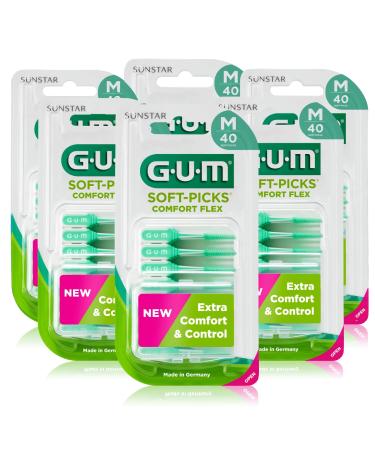 Gum Soft-Picks Comfort Flex Interental cleaner |Interwall room cleaning and plaque removal |Wide handle and flexible neck (m - 240 units ) m - 6x40