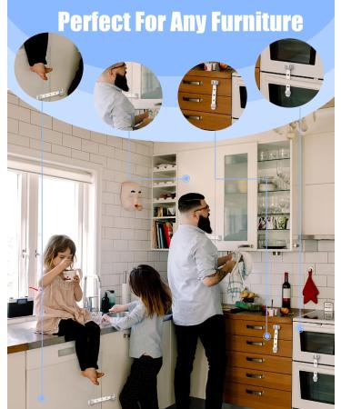 Fridge Locks for Kids - Child Proof Safety Cabinet Lock with 3M Adhesives (2 Pack) - Buy Online on GoSupps.com