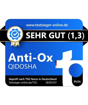 Qidosha Anti-Ox Antioxidant Complex & Skin Complex - Test Winner 01/2024 | High Dose Cellular Protection with Alpha-Lipoic Acid Cordyceps Quercetin & Brahmi Glass - Shop Internationally! - Buy Online on GoSupps.com