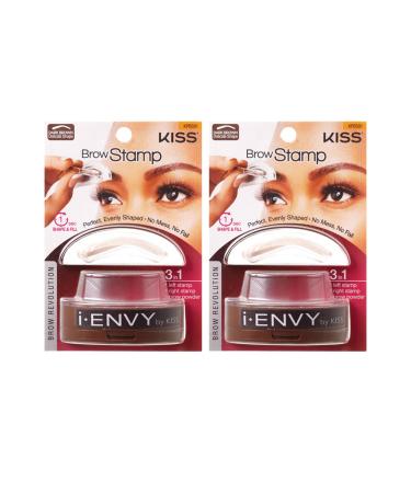 Kiss I Envy Brow Stamp Kit Dark Brown (2 Pack)