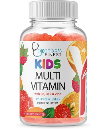 Doctor's Finest Kids Multivitamin Gummies - Vegetarian, GMO-Free & Gluten-Free - 120 Fruit Flavored Pectin Chews - Buy Online on GoSupps.com