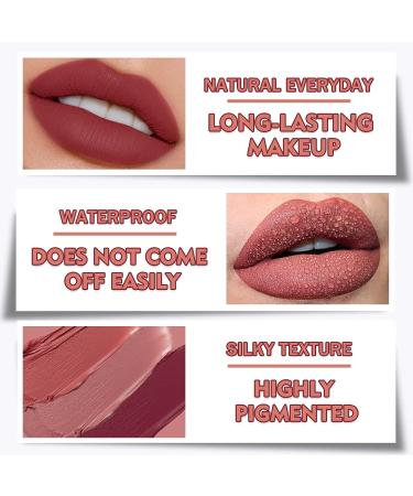 Matte Nude Lipstick - Waterproof Long Lasting Lip Color for Women - Honey Peach 01 - Buy Online on GoSupps.com