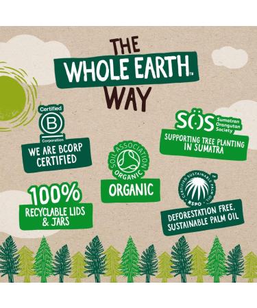Whole Earth Smooth Organic Peanut Butter 340 g Jar Original Nut Spread Made with All Natural Ingredients No Added Sugar Gluten Free Vegetarian & Vegan Friendly (Pack of 3) 340 g (Pack of 3) - Buy Online on GoSupps.com