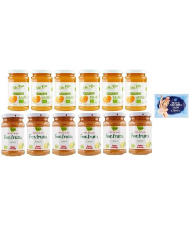 Ohi Vita Orange + Rigoni di Asiago Jam Test Packs, Creamy Fruit Compote 250 g Jar + 1 x 100 g Felce Azzurra Talc Bag