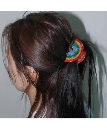 Sweet Style Hair Clip Delicate Rainbow Shape Hair Claw for Woman Long Short Hair Delicate Duckbill Hair Clip for Woman Barrettes and Hair Clip for Girls Cute Hair Clip for Girls Hair Clip for Styling Rainbow Grab - Buy Online on GoSupps.com