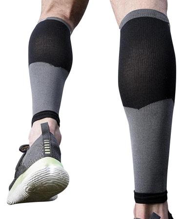 Calf Compression Bandage for Running & Cycling - Warm Leg Cuffs for Men | Footless Socks for Shin Splints & Varicose Veins | Winter Gifts - Aibyks Schwarz L - Buy Online on GoSupps.com
