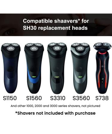 SH30 Replacement Heads for Philips Norelco Shavers - Durable Sharp Blades - 3 Pack - Buy Online on GoSupps.com