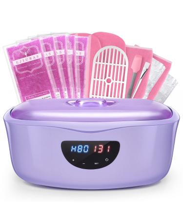 Paraffin Wax Machine for Hand and Feet - Ejiubas 5000ML Paraffin Wax Bath with Ready to Use Reminder, Real Time Temperature Monitor,20Min Fast Wax Meltdown Paraffin Wax Warmer Moisturizing Kit 02-Purple