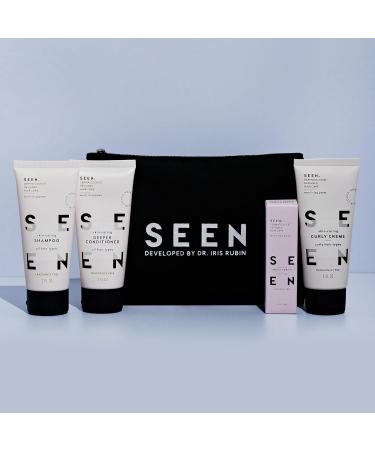 Buy SEEN Curly On The Go Kit | Fragrance Free Non-Comedogenic Sulfate-Free Curl Defining Styling Hair Bundle | Anti-Frizz & Heat Protectant - 5.00 Fl Oz - Buy Online on GoSupps.com