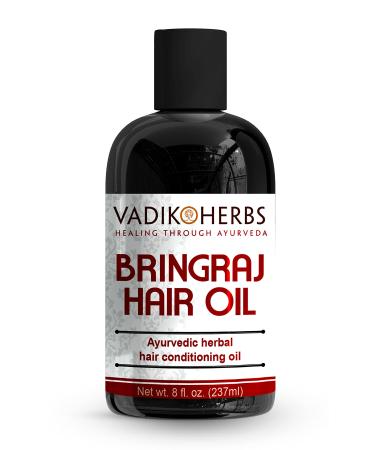 Vadik Herbs Bringraj (Bhringraj) Hair Oil (8 oz) Herbal hair growth oil and hair conditioning oil | Great for hair loss  balding  thinning of hair  for beard growth  herbal scalp treatment