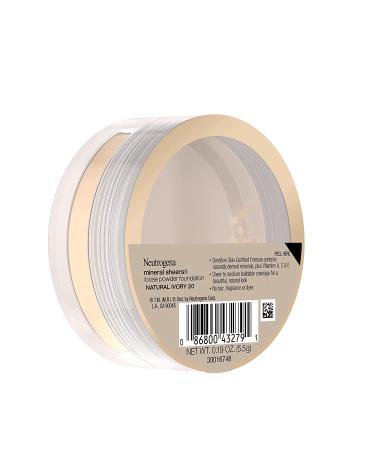 Neutrogena Mineral Sheers Loose Powder Foundation - Natural Ivory 20, Sheer to Medium Coverage - Buy Online on GoSupps.com