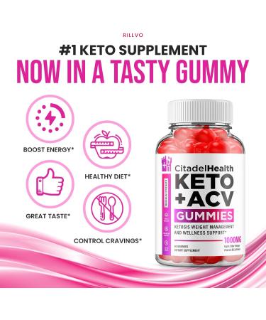 Citadel Health Keto ACV Gummies Citadel ACV + Keto Advanced Keto Formula Shark Plus Apple Cider Vinegar Keto Tank Gummies Oprah Dietary Supplement B12 Beet Root Juice Men Women (60 Gummies) - Buy Online on GoSupps.com