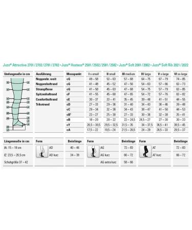 Buy Juzo Soft 2001 Compression Stockings - Extra Short Size IV KKL.1 Pepper Closed Toe Decorative Napped Edge - International Shipping Available - Buy Online on GoSupps.com