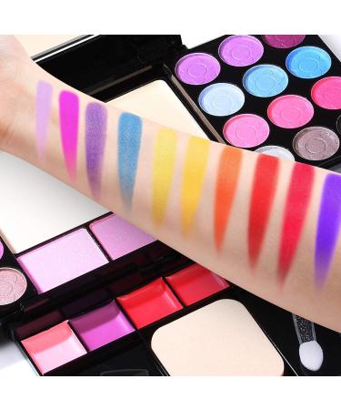 35 Color Eyeshadow Palette - Matte & Shimmer Lip Gloss Blush & Brushes - International Shipping Available - Buy Online on GoSupps.com