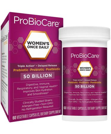 WomenaTMs Once Daily Probiotic a Digestive Health a 50 Billion CFU of Probiotics (60 Capsules)
