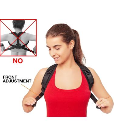 Adjustable Back Posture Corrector for Women & Men - Comfortable Brace for Slouching & Hunching - Clavicle Support - Chest Size 25-50 - Buy Online on GoSupps.com