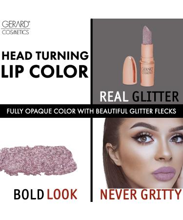 Gerard Cosmetics Glitter Lipstick - Metallic Finish, Long-Lasting Formula - 0.14 oz - Buy Online on GoSupps.com