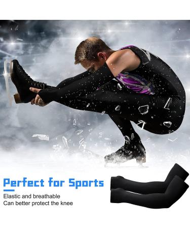 Skylety Thermal Arm Warmer - 2 Pairs | Winter Cycling Arm Sleeves for Men Women - Black Large - Buy Online on GoSupps.com