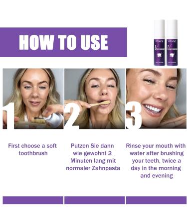 Purple Toothpaste 3 Pack - Color Corrector for Whiter Teeth | Frilla Foam Toothpaste for Color Correction - Buy Online on GoSupps.com