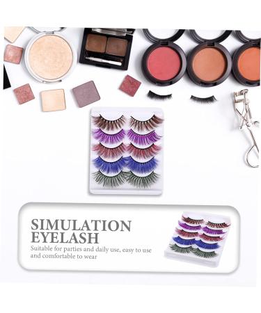 20 Pairs Colored False Eyelashes Party Diy Fake Lashes Cosplay Fake Eyelashes Party False Eyelashes Stage Makeup Supply 3d Eyelashes Cosmetics Artificial Imitation Girl - Buy Online on GoSupps.com