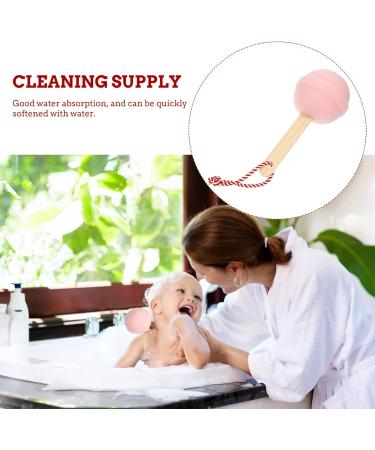 Lurrose 2-Pack Bathing Sponge Body Bars - High-Density Shower Scrubber for Kids & Babies - Pink Luffa Bathing Brush with Handle - Buy Online on GoSupps.com