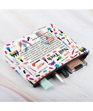 BNQL Nail Tech Makeup Cosmetic Bag Nail Tech Gifts for Women Girls Nail Technician Gifts Nail Artist Gift for Nail Manicurist (nail tech cosmetic bag) - Buy Online on GoSupps.com