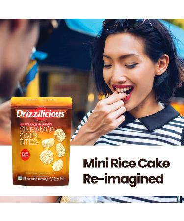 Drizzilicious Mini Cinnamon Rice Cakes with White Chocolate Drizzle 113g - Buy Online on GoSupps.com
