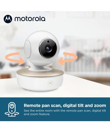 Motorola VM50G Baby Monitor Camera - 5 Color Display - Lullabies - Two-Way Communication - Night Vision - White/Gold - Buy Online on GoSupps.com