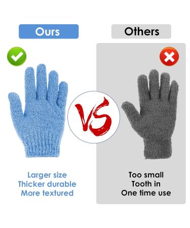 YuxianLB Exfoliating Peeling Gloves 3 Pairs Body Massage & Shower Gloves in Pink Green Blue | Best for Smooth Skin - Buy Online on GoSupps.com