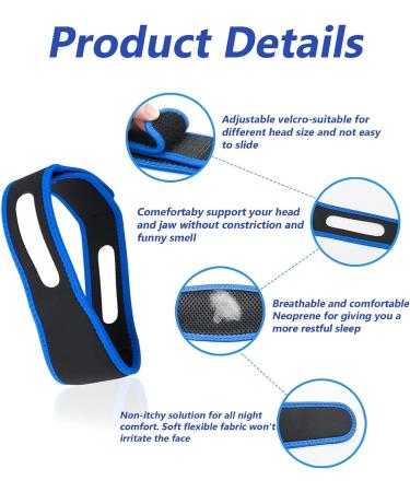 3PCS Adjustable Anti Snoring Chin Strap - Effective Snoring Solution for Men and Women - Buy Online on GoSupps.com