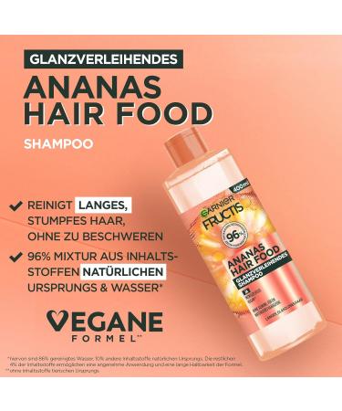 Garnier Fructis Glossy Haircare Set | Shine & Nourish Long Hair | Vitamin & Lipid Complex | Pineapple Shampoo Rinse & 3-in-1 Mask | 400 ml Each - Buy Online on GoSupps.com