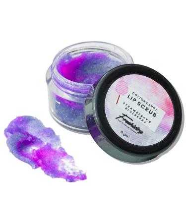 Cotton Candy Lip Scrub Starwberry Blueberry Enriched With Vitamin C Nourishment & Moisturization For Dry Lips Dark Lips Smokers 15 GM