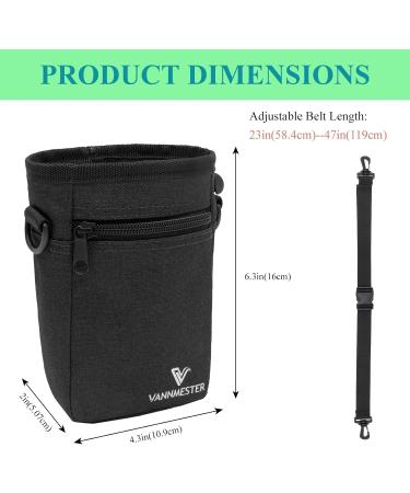 VANNMESTER Dog Treat Pouch for Training Hands-Free Dog Walking Bag Fanny Pack Pet Snack Bag Dog Treat Bag Built-in Poop Bag Dispenser Adjustable Belt-Black - Buy Online on GoSupps.com