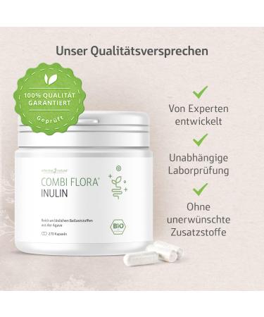Buy Effective Nature Bio Inulin - 270 Vegan Capsules | 100% Pure Organic Inulin | 5g High Dose Daily | Natural Agave Source - Buy Online on GoSupps.com
