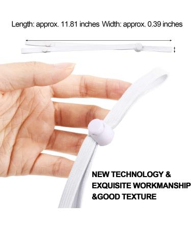 BBTO Adjustable Ear Straps - 12 Anti-Slip Ear Loop Extension Straps for Dust and Food Workers - White - Buy Online on GoSupps.com