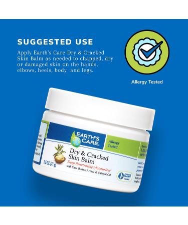 Earth's Care Dry & Cracked Skin Balm 2.5 oz - Nourishing Relief for Dry Skin - Buy Online on GoSupps.com