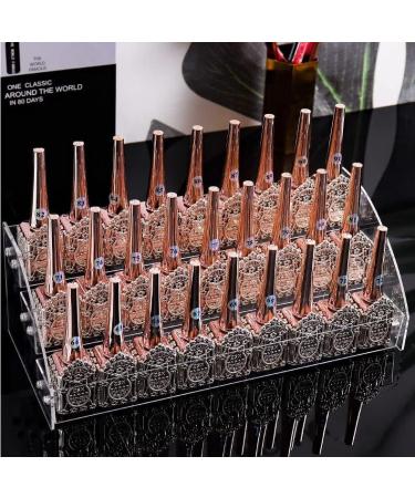 AYNEFY Acrylic Nail Polish Stand - 3 Layers Makeup Organizer Display - Clear Storage Holder (31x13.3x11cm) for All Nail Polish Enthusiasts - Buy Online on GoSupps.com
