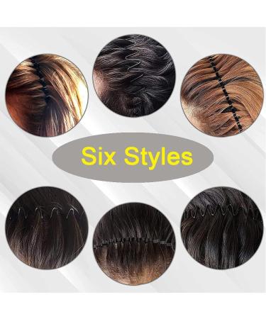 10 Pieces Metal Headband Black Non Slip Hair Band Unisex Multi-Style Elastic Wave Headband Sport Fashion Hair Band Accessories for Women Men Teens Outdoor Sport Yoga - Buy Online on GoSupps.com