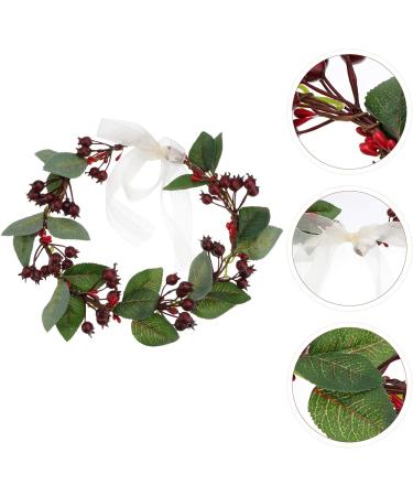 minkissy Christmas Flower Headband Adjustable Red Berry Hair Wreath Garland Summer Beach Floral Headpiece Elastic Hair Band for Xmas Wedding Party Decoration Color M - Buy Online on GoSupps.com