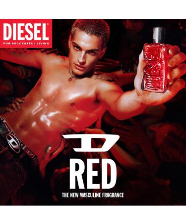Diesel D RED Eau de Parfum for Men Fougere & Aromatic with Notes of Red Grapefruit Lavender & Sandalwood 1 Fl Oz (Pack of 1) - Buy Online on GoSupps.com