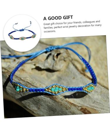 Amosfun 2 Pcs Colorful Bead Bracelet Womens Bracelet Embroidered Wrist Chain Woven Strand Bracelet Wristbands Colorful Beaded Bracelets Arm Ornament Beads Accessories Miss Decorate 25x1cm As Shown - Buy Online on GoSupps.com