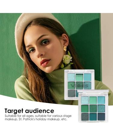 Gomice Green Glitter Eyeshadow Eyeshadow Palette for Green Eyes | Avocado Eyeshadow Palette 9 Pigmented Colors | Stage Glitter Eye Makeup - Buy Online on GoSupps.com