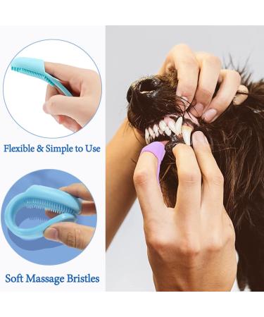Dog Toothbrush 6 Pcs Dog Finger Toothbrush Soft Silicone Toothbrush with Long Handle for Dog Cat Pet Dental Care - Buy Online on GoSupps.com