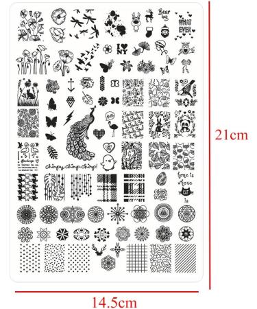 Nail Stamping Plate - Multi-Pattern Nail Art Template & Tool for Creative Designs | International Shipping - Buy Online on GoSupps.com