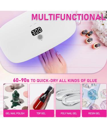 Krofaue 36W UV LED Nail Lamp - Cordless Rechargeable Nail Light with 23 Beads & Digital Display for Gel Polish - Portable 60s/120s/300s Timer - Buy Online on GoSupps.com